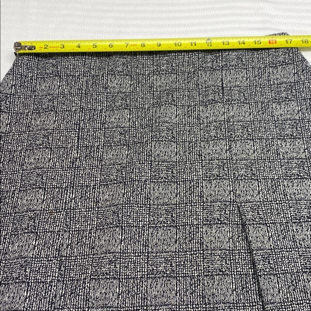 LOFT Preppy Glen Plaid Office Skirt Pleated A-Line Knit Work Academia Large - Picture 7 of 8